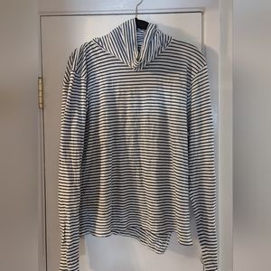 Madewell XL Striped Turtleneck Top